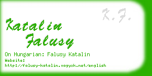 katalin falusy business card